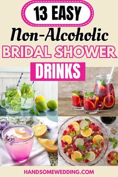 the 13 easy non alcoholic bridal shower drinks