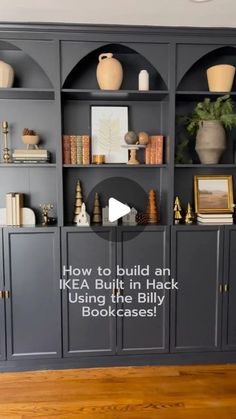 an ikea built in hack using the billy bookcase