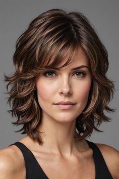 Hairstyles For No Jawline, Medium Short Shag, Choppy Layered Haircuts For Medium Hair, Mid Length Hair With Bangs, Hair Trends 2024, Shaggy Haircut, Medium Shag Hairstyles, Hairstyles Layered, Medium Shag