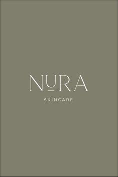 the logo for nura skin care, which is designed to look like an old - fashioned