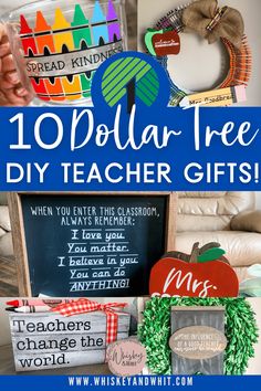 the top ten dollar tree diy teacher gifts