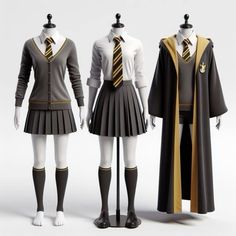 Hufflepuff Uniform, Hogwarts University, Hufflepuff Outfit, Harry Potter Girl