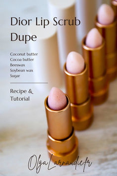 This easy recipe is inspired by Dior's iconic lip scrub stick and will leave your lips feeling soft and smooth. Not only is this recipe easy to make, but it's also the perfect gift for anyone who loves beautiful lips. Keep this DIY lip scrubstick in your handyman kit for when those dry lips start to show! You'll love how easy and effective it is! #lipscrubrecipe #DIYlipscrub #Diorlipscrubdupe Lip Scrub Stick, Best Lip Scrub Diy, Home Made Lip Scrub Recipes, Diy Lip Oil, Sugar Lip Scrub Diy, Diy Lip Mask, Scrub At Home, Lip Plumber, Lip Sugar Scrub