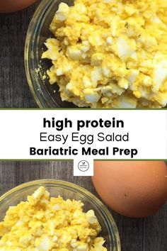 High Protein Egg Salad, Protein Egg Salad, Full Liquid Diet, Bariatric Meal Prep, Dietary Plan