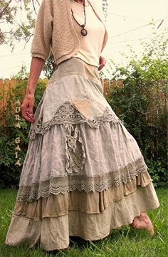 Lace Maxi Skirt, Long Skirt Casual, Maxi Lace Skirt, Bohol, Lace Maxi, Boho Stil, Boho Chic Fashion