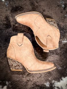 Dangerous Ankle Bootie in Nude By Very G Western Winter, Hay Bag, Western Vibes, Red Knit Sweater, Wrap Boots, Silver Jewelry Box, Horse Boots, Sophisticated Look, Horse Blankets