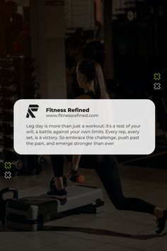 a woman is doing exercises on a treadmill in the gym with an app that reads fitness defined