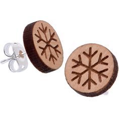 Product Details Hypoallergenic jewelry for sensitive skin.Natural Wood Holiday Snowflake Stud Earrings Let it snow! This winter holiday showcase these snowflake earrings everyday. These natural wood earrings are the perfect jewelry accessory to showcase your natural style. Stainless steel post stud earrings. Specifications: Approximately 12mm, Silver Plated Posts with Friction Backs, Pierced Earrings, Natural Maple Wood  | Holiday Body Jewelry - If You Are Ready To Deck Your Halls From Head To T Patriotic Jewelry, Holiday Snowflakes, Winter Inspired, Earrings Everyday, Snowflake Earrings, Winter Wood, Steel Post, Hypoallergenic Jewelry, Wood Earrings