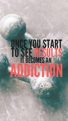 two rocks with the words, once you start to see results it becomes an addition