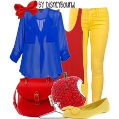 Disney Bound - Snow White (Found on Disney Bound Polyvore) Snow White Outfits, Disney Themed Outfits, Inspired Clothes, Everyday Cosplay, Disney Inspired Fashion, Disneyland Outfits, Disney Clothes, Disney Outfit, Disney Bounding