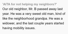 a poem written in black and white with the words,'ata for not helping my neighbors