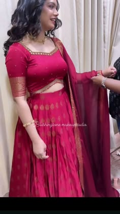 Lahenga Design Blouse, Lehenga Ideas From Saree, Blouse Ghagra Design, Ghagra Blouse Designs Back, Lehanga From Saree Designs, Saree Lehenga Design Ideas, Lehenga Blouse Designs Square Neck, Blouse Designs On Half Saree, Blouse Designs Ghagra