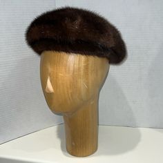 Gently Used, No Smell Or Fur Loss, Climate Control Stored. Satin Lining Intact And Hat Is Probably Mink Fur. I Believe It Will Fit Head Size M/L. Please View Flat Measurements. Smoke Free Home. Elegant Winter Flat Cap Hats, Elegant Winter Flat Cap, Elegant Brown Flat Cap, Elegant Flat Cap, One Size Fits Most, Elegant Winter Flat Cap Mini Hat, Vintage Winter Beret With Short Brim, Elegant One-size Flat Cap, Elegant One Size Fits Most Flat Cap, Elegant Flat Cap Beret For Spring