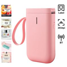 the pink case is attached to an electronic device