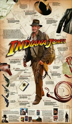 the indiana jones movie poster is shown