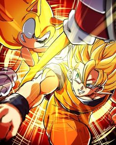 Sonic The Movie, Image Dbz, Dragon Ball Painting, Super Sonic, Dragon Ball Art Goku, Goku Vs