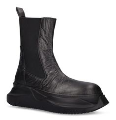 Chelsea Boots Mountain Boots from RICK OWENS, Chelsea Boots, Mountain Boots, Street Style, Handmade, Street Style, Plain, Logo Boots Street Style, Mountain Boots, Mens Leather Boots, Rick Owens Drkshdw, Black Leather Boots, Luxury Handbags, Boots Men