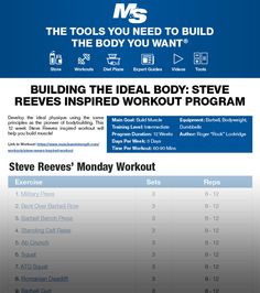 the body you want manual for building the ideal body steve's inspired workout program