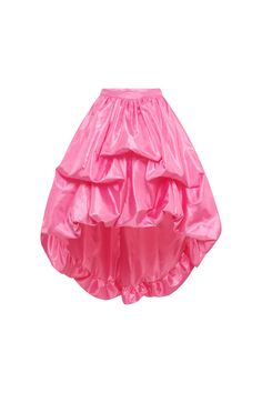 Unleash your inner princess with the Disco Star skirt. This vibrant Shocking Pink skirt boasts a perfectly puffed silhouette, complete with a tiered bubble hem. Crafted from dead stock Polyester Taffeta.  Mid rise fit Tucked up and Mini at the front with a long back Designed to be Fitted at the waist and flare out into Long Bubble Skirt, Pink Bubble Skirt, Bubble Outfit, Long Pink Skirt, Star Skirt, Heart Skirt, Bubble Clothes, Princess Skirt, Shocking Pink