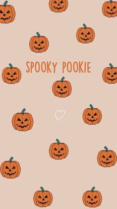 halloween pumpkins with the words spooky pookie on them in orange