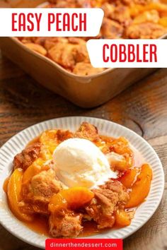 Peach Cobbler is the ultimate Southern comfort food dessert classic with sweetened cinnamon sugar baked peaches topped with buttery cinnamon sugar biscuit topping. You can enjoy this comfort food anytime!