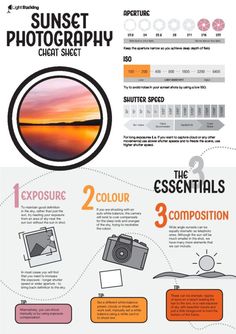 an info sheet with different types of photography