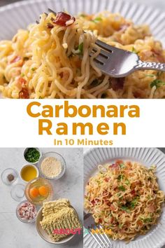 an image of carbonara ramen in 10 minutes