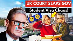 an image of a man and woman with the text uk court slaps go student visa chaos