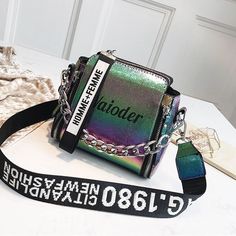 Free U.S. shipping. Style:  , color:Multicolor, suite for season：Summer, Autumn ，Anniversary, Going out, Hanging out, School, Material PU, Women's Holographic Shoulder Bag with Chains Trendy Summer Party Shoulder Bag, Summer Multicolor Shoulder Bag With Chain Strap, Summer Multicolor Bags With Chain Strap, Summer Bags With Chain Strap In Multicolor, Black Chain Strap Bag For Summer, Summer Black Bag With Chain Strap, Black Shoulder Bag With Chain Strap For Summer, Summer Black Shoulder Bag With Chain Strap, Tas Lv