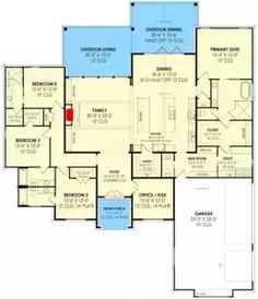 the floor plan for this house is very large and has lots of room to move around