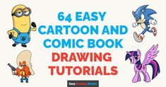 cartoon and comic book drawing instructions for kids to learn how to draw with pencils