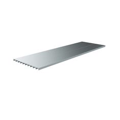 a metal shelf on a white background