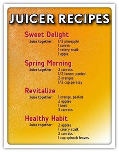 the juicer recipe book is open and ready to be used in any type of drink