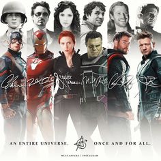 the avengers movie cast signed by actors