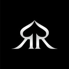 the letter r is made up of two overlapping shapes, and it appears to be in white