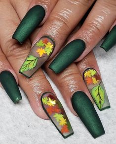 Best Fall Nails: Polish Colors & Trending Ideas - Curves Level 10 Summer / Fall Nails, Gel Nail Designs October, Fall Themed Nail Designs, Neon Fall Nails, Fall Set Nails, Nails For Fall 2024, Fall Autumn Nail Designs, Thanksgiving Nail Design, Fall Nail Designs Autumn Classy Almond