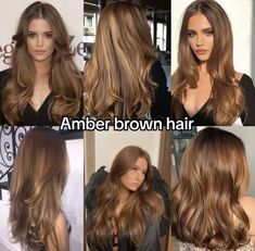 Hazel Eyes Hair Color, Hair Color For Brown Eyes, Rambut Brunette, Amber Brown