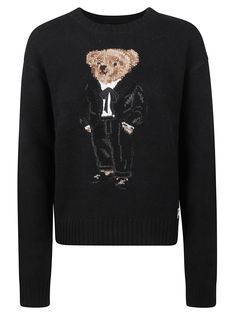 90% wool, 10% cashmere Cashmere Polo, Costume Noir, Designer Ralph Lauren, Versace Sweatshirt, Polo Ralph Lauren Sweater, Polo Ralph Lauren Women, Ralph Lauren Logo, Polo Bear, Embroidered Sweater