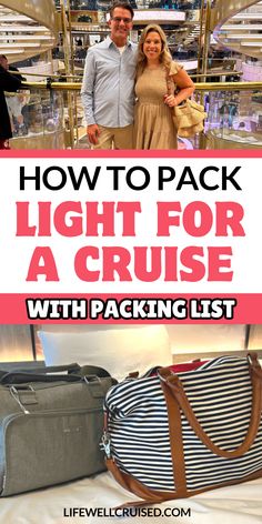 Packing for a cruise can be tough, especially if you're trying to pack light or carry on only. Here's a cruise packing list that you can use to pack a capsule wardrobe or a light packing list.