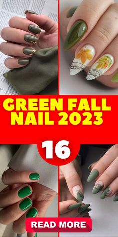 Step into the season with confidence with these captivating green fall nail designs for 2023. From dark and olive shades to stunning emerald and sage hues, these acrylic manicures are perfect for embracing the fall. Whether you prefer short or almond-shaped nails, these trendy designs will elevate your style. Experiment with matte finishes for a sophisticated and timeless look, or opt for gel nails for a sleek and glossy effect. Dot Nail Art Designs, Neon Green Nails, Green Acrylic Nails, Dark Green Nails, November Nails, Dot Nail Art, Shaped Nails, Green Nail Designs, Trending Topic