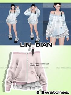 an image of a woman in white clothing with different poses and clothes for the character lin - dian