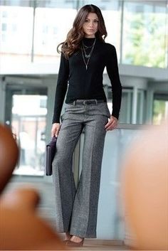 Business Casual Outfits For Work, Grey Pants, Work Outfits Women, Professional Outfits