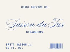 the label for saisonda fujis strawberry