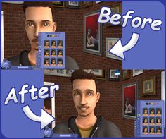 an animated avatar is shown before and after it has been changed to look like a man