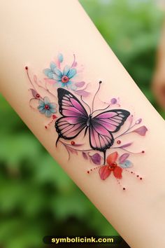 Butterfly Tattoo Tattoo Areas, Women Eyes, Butterfly With Flowers Tattoo, Simple Butterfly Tattoo, Butterfly Tattoos On Arm, Unique Butterfly Tattoos, Butterfly Tattoo Meaning, Eyes Tattoo, Tattoo Butterfly