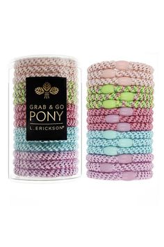 L. Erickson Grab & Go Ponytail Holders are must-have hair ties. Constructed of thick elastic accented with an ornamental oval bead, these hair bands are no crease and damage free. These hair ties are perfect for a simple ponytail and offer exceptional hold. Keep a few in your purse, desk, and car for a quick and comfortable on-the-go styling solution.Plastic/Elastic Bridal Workout, Best Hair Ties, Hair Accessories Ponytail, Bobby Pin Hairstyles, Simple Ponytails, Silk Headband, Top Knot Headbands, Claw Hair Clips, Hair Sale