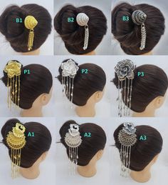 Hair Pin Thai accessories for Thai costume, Thailand ancient design jewelry for traditional Thai outfits Asian Headdress, Thai Accessories, Thai Outfits, Thai Jewelry, Thailand Fashion, Thai Costume, Empire Series, Traditional Hairstyle, Skirt Draping