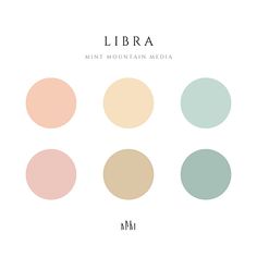 the color palettes for libra's mint mountain media album are shown in different shades