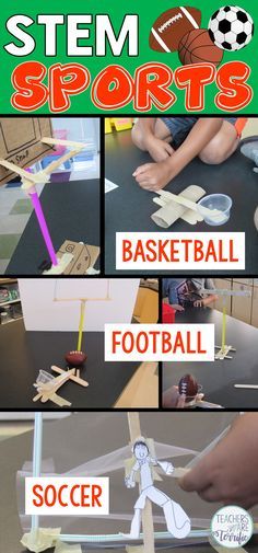 Perfect for Fall Sports - three challenges your kids will LOVE! Ideas For Science Fair, Sports Crafts For Kids, Stem Lessons, Elementary Stem, Sports Crafts, School Soccer, Seed Dispersal, Stem Classes, Stem Lab