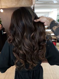 Balyage Hair, Dark Brown Hair Balayage, Dark Hair With Highlights